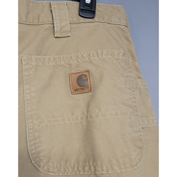 Carhartt Dungaree Fit Carpenters Pants Mens 40" x 32" Canvas Work Tan Pockets - Picture 6 of 15